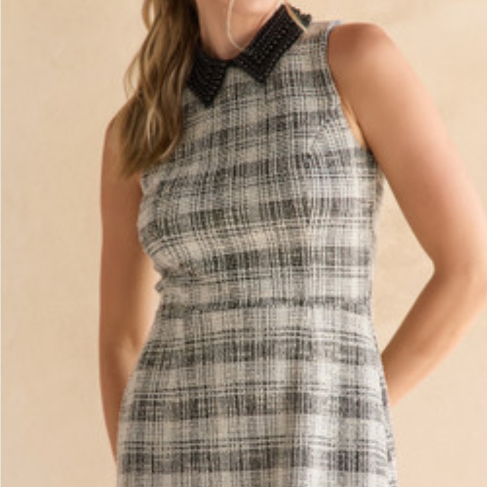 Plaid Black and White Dress